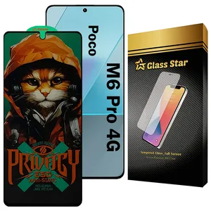 Glass Star CATPRVS Privacy Screen Protector For Xiaomi Poco M6 Pro 4G