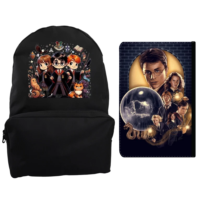 کوله پشتی مدرسه مدل هری پاتر کد 84 به همراه کلاسور