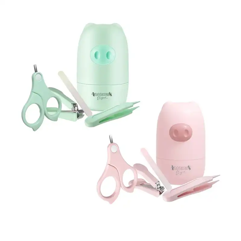 ست ناخن گیر کودک بی بی سیل مدل pig بسته 4 عددی