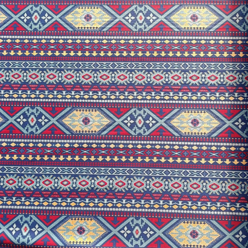 پارچه ملحفه عرض 2 متر مدل سنتی 1158 رنگ آبی