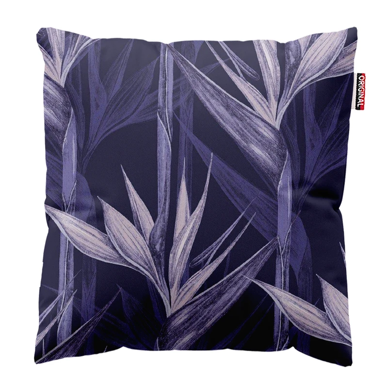 کوسن پاد آفرین مدل مینیمال طرح گل و برگ کد PK403303 سایز 40*40 سانتی متر