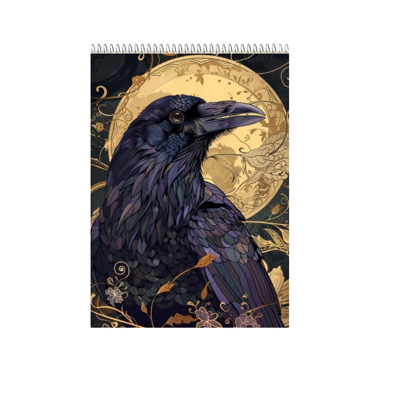 دفتر شطرنجی ۱۰۰ برگ طرح crow