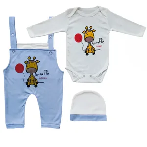 ست 3 تکه لباس نوزادی سرینیکو مدل Mini giraffe کد M420