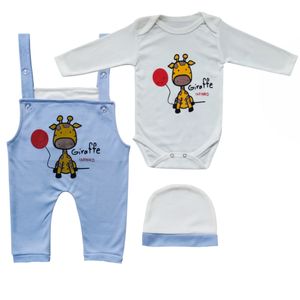 ست 3 تکه لباس نوزادی سرینیکو مدل Mini giraffe کد M420