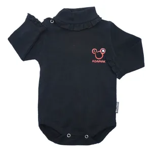 بادی آستین بلند نوزادی آدمک مدل 178700 رنگ مشکی