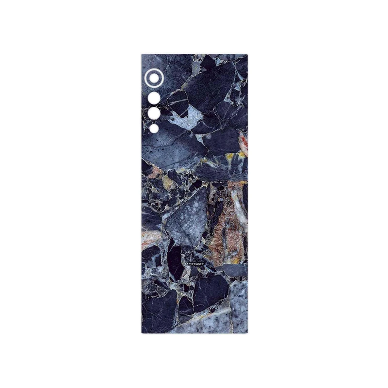 برچسب پوششی ماهوت مدل Broken black marble مناسب برای گوشی موبایل ال جی Velvet 5G