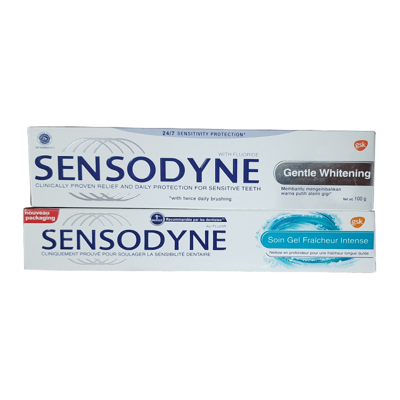 خمیر دندان سنسوداین مدل Soin Gel Whitening حجم 75 میلی لیتر بسته 2 عددی