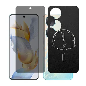 Glass together model privacy screen protector suitable for Honor 70 mobile phone with back cover sticker