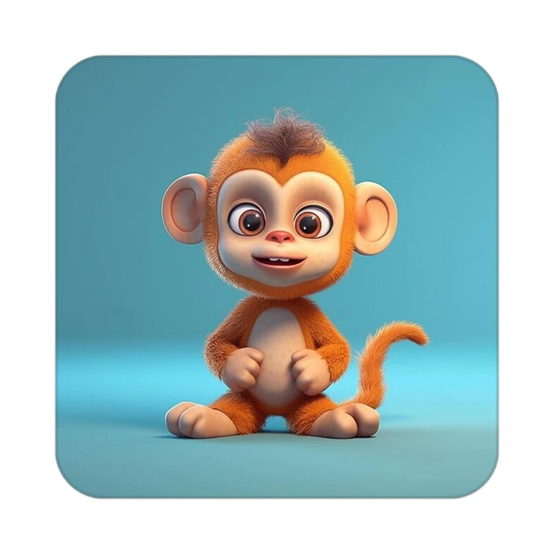 زیر لیوانی کاکتی طرح حیوانات کارتونی مدل mp27782