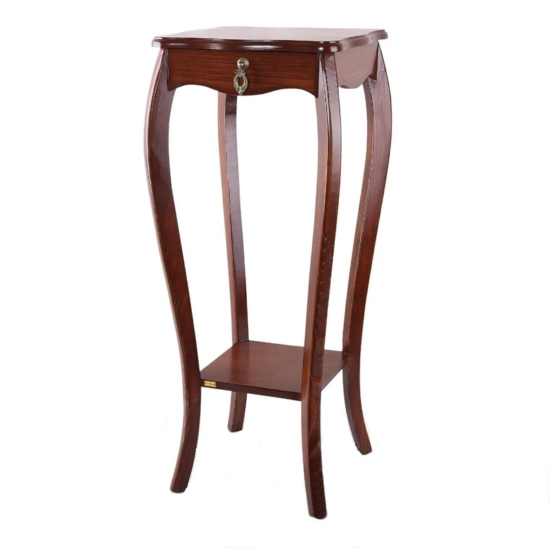 میز تلفن مدل مربع بلند تک کشو 120