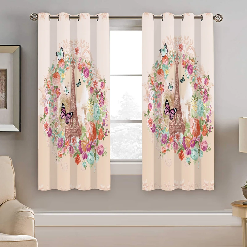 پرده نیروانا طرح ایفل مدل مخمل کد 4576 سایز 140×200 سانتی متر