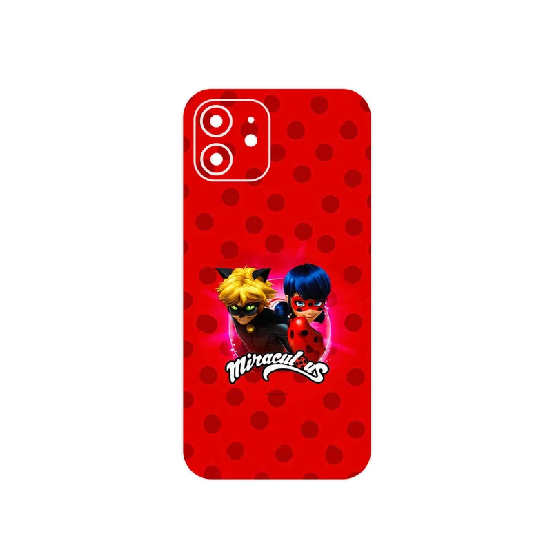 برچسب پوششی ماهوت مدل Ladybug and Cat Noir مناسب برای گوشی موبایل اپل iPhone 12