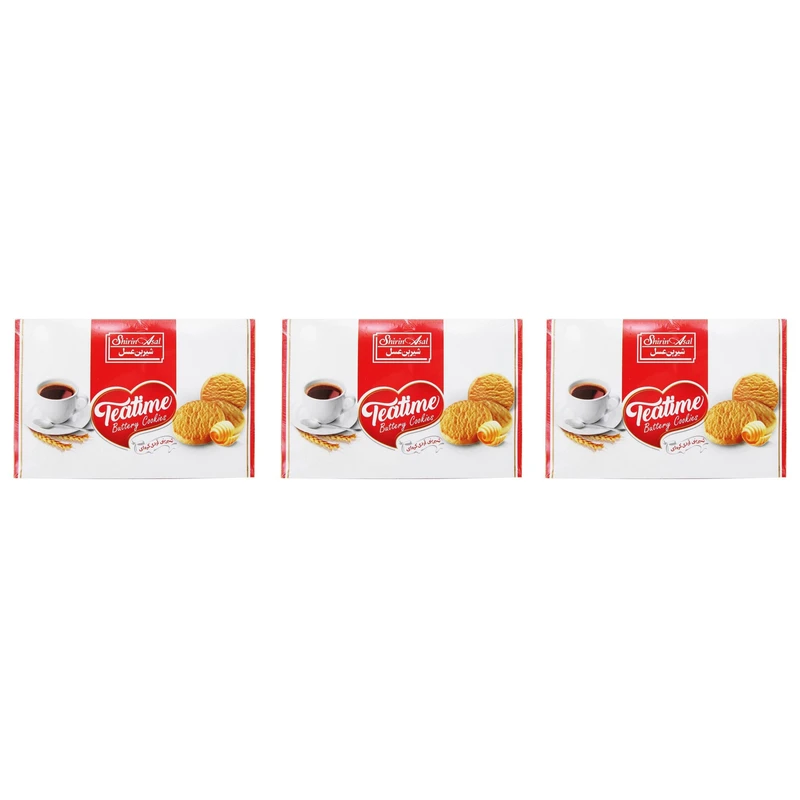 بیسکویت تی تایم کره ای شیرین عسل - 320 گرم بسته 3 عددی