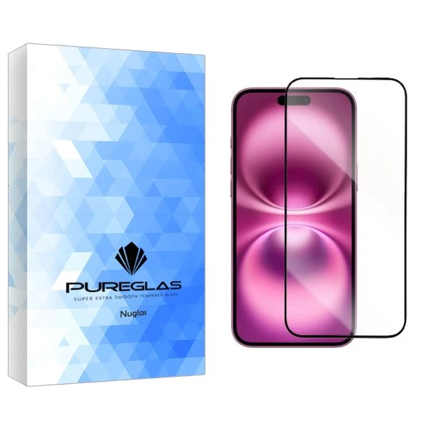 محافظ صفحه نمایش پیور گلس مدل NueGlasnewpkg مناسب برای گوشی موبایل اپل iPhone 16