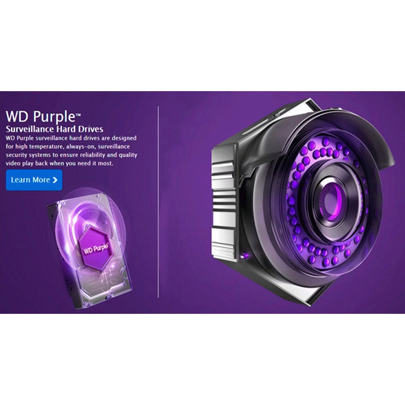 هارد دیسک اینترنال وسترن دیجیتال مدل WD10PURZ ظرفیت 1 ترابایت