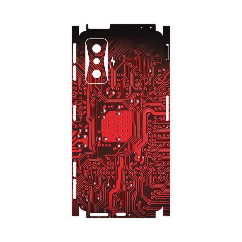 برچسب پوششی ماهوت مدل Red_Printed_Circuit_Board-FullSkin مناسب برای گوشی موبایل شیائومی Redmi K50 Gaming