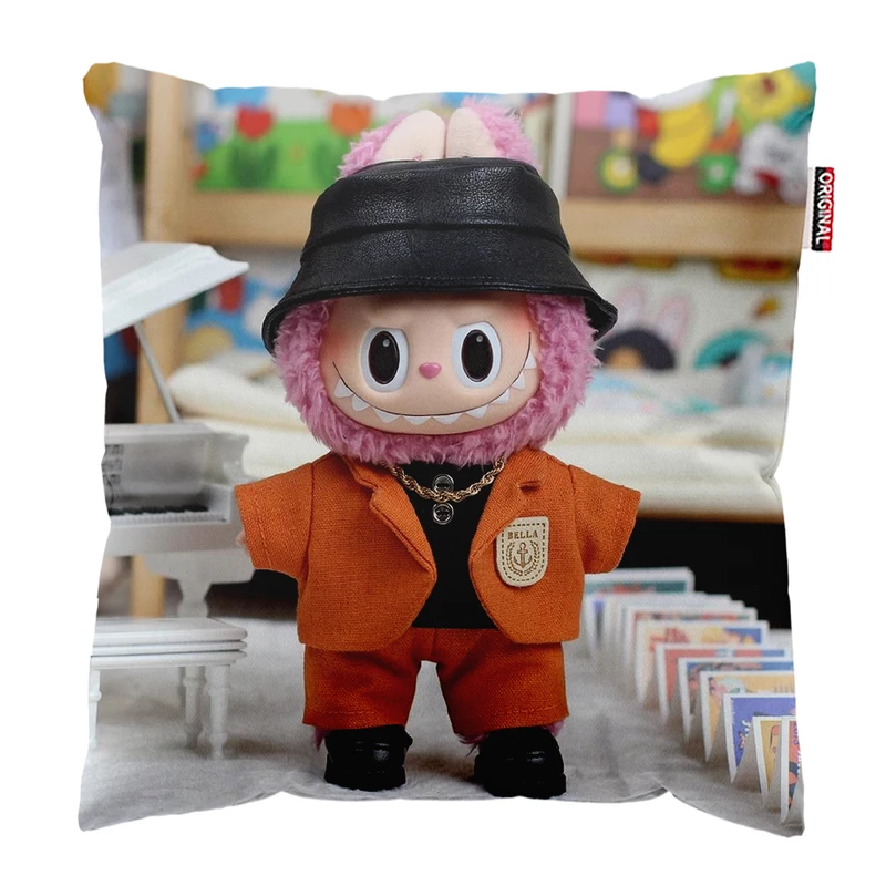 کوسن پاد آفرین مدل عروسک لبوبو کد PK401779 سایز 40*40 سانتی متر