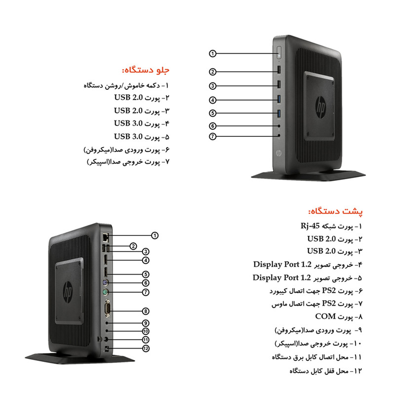 کامپیوتر کوچک اچ پی مدل t620-D 2