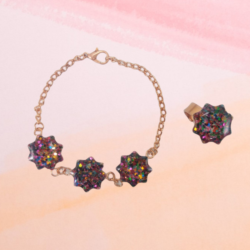 نیم ست دخترانه مدل ستاره کد G1106