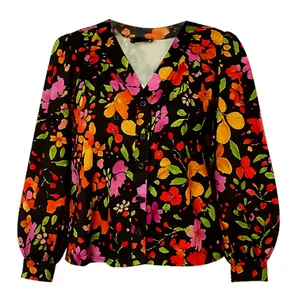 شومیز آستین بلند یقه هفت زنانه مدل sh1423