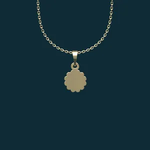 گردنبند طلا 18 عیار زنانه مدوپد مدل هندسی کد AA2-1-1260