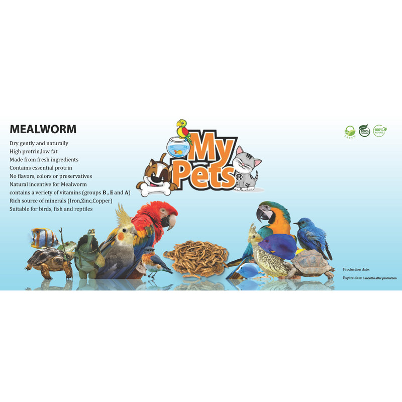 غذای تشویقی پرندگان مای پتز مدل Mealworm وزن 40 گرم