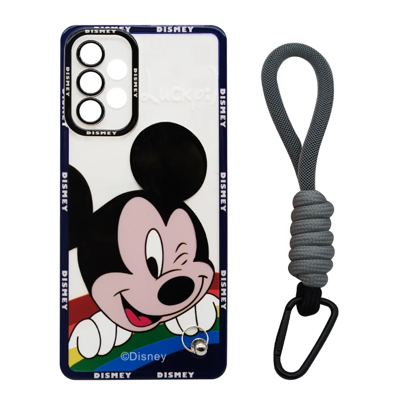 کاور مدل Mickey Mouse مناسب برای گوشی موبایل سامسونگ Galaxy A52 / A52s به همراه بند آویز