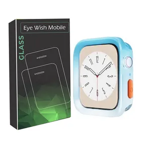 کاور آی ویش مدل silic difender dual color مناسب برای اپل واچ سری se/1/2/3/4/5/6/7/8/9/se2021/se2023/seAluminum سایز 45 میلی متر