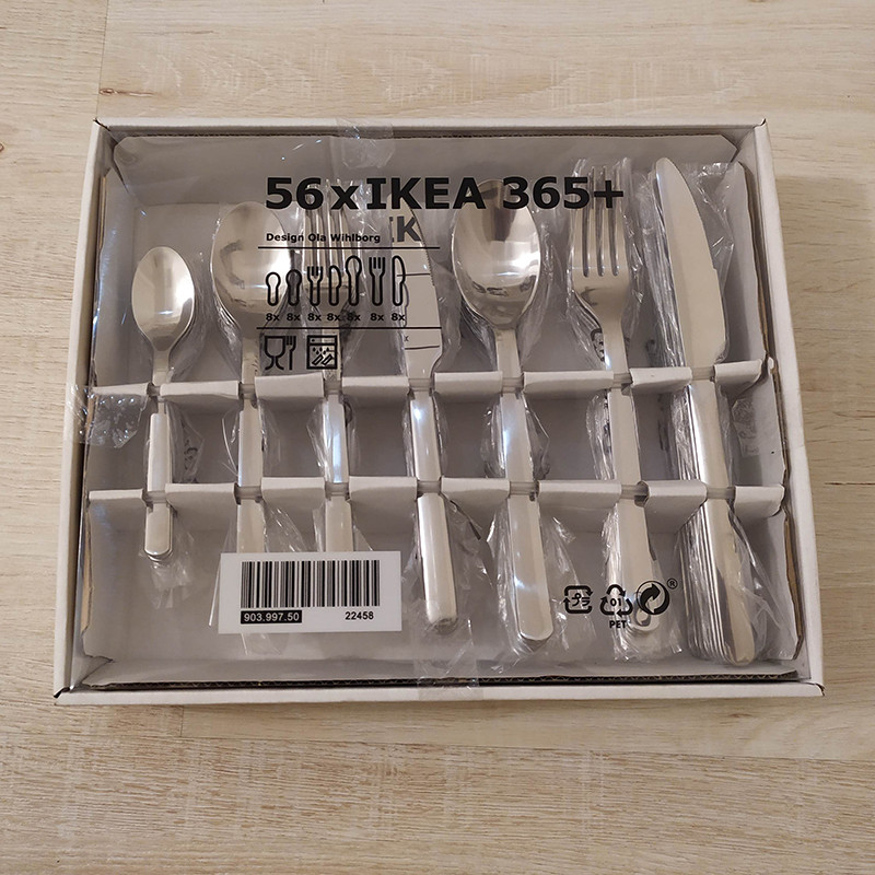 سرویس قاشق و چنگال 56 پارچه ایکیا مدل +365 سرویس قاشق و چنگال 56 پارچه ایکیا مدل +365