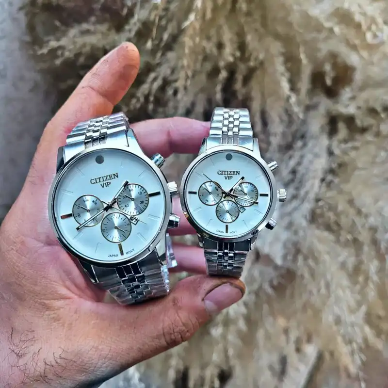 ست ساعت مچی عقربه ای زنانه و مردانه مدل 02