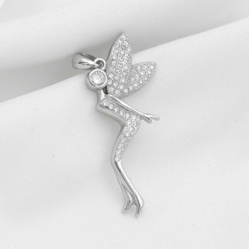 آویز گردنبند نقره زنانه مدل فرشته کد SLP-43 آویز گردنبند نقره زنانه مدل فرشته کد SLP-43