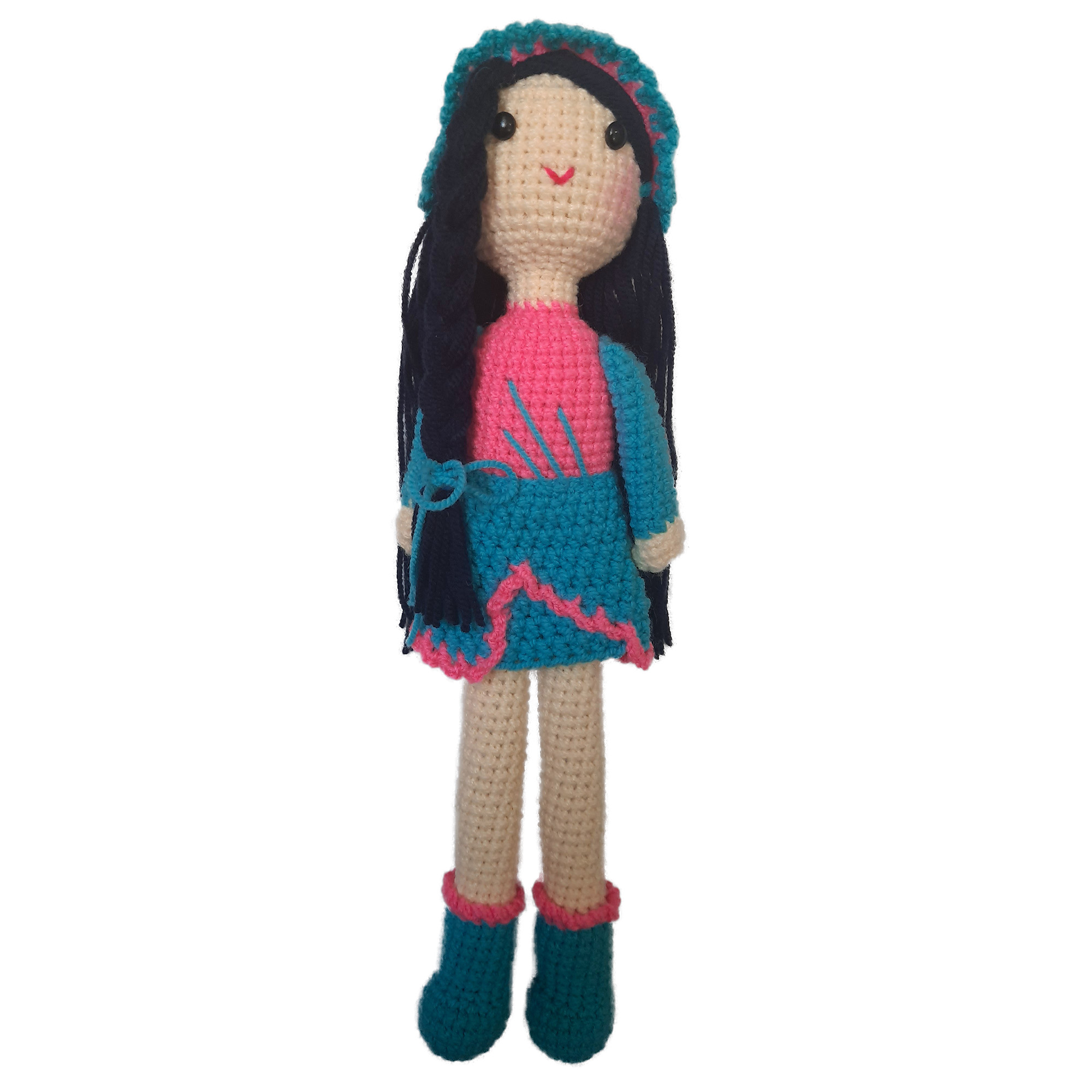 عروسک بافتنی مدل دختر کد 005
