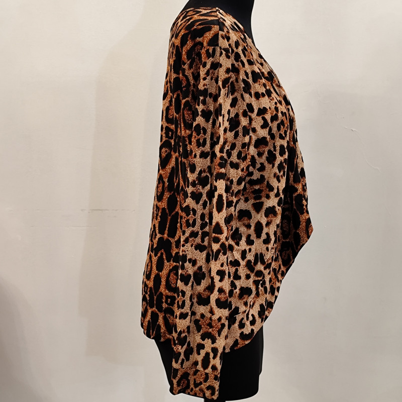 بلوز آستین بلند زنانه شین مدل پلنگی مجلسی