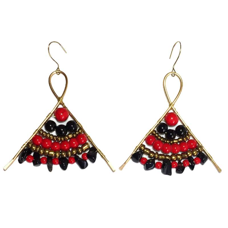 گوشواره زنانه دل تافته مدل Del_E02 گوشواره زنانه دل تافته مدل Del_E02