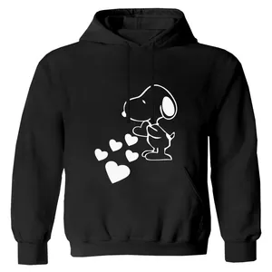 هودی دخترانه مدل سگ.قلب F14