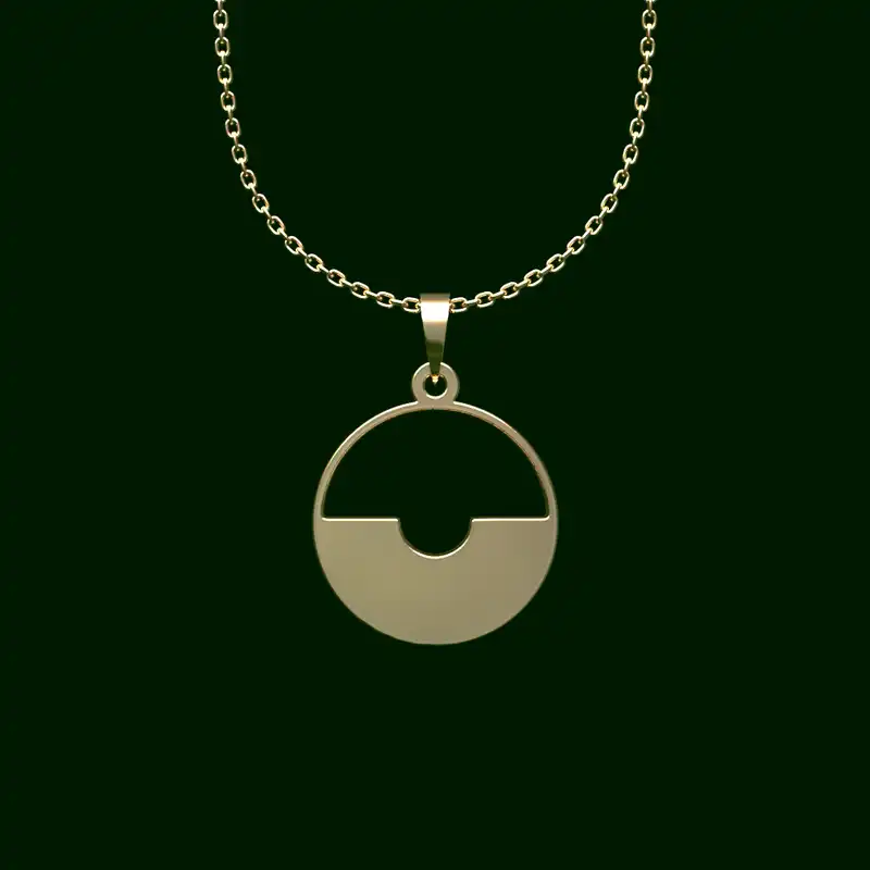 گردنبند طلا 18 عیار زنانه مدوپد مدل هندسی کد U2-1-1086