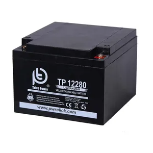 باتری UPS با ولتاژ 12 ولت و شدت جریان 28 آمپرساعت تلکو پاور مدل TP12280