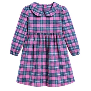 پیراهن آستین بلند یقه ب ب دخترانه مدل 68