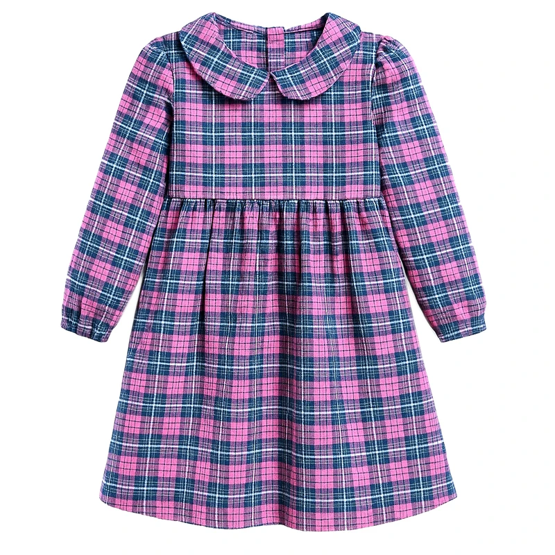 پیراهن آستین بلند یقه ب ب دخترانه مدل 68