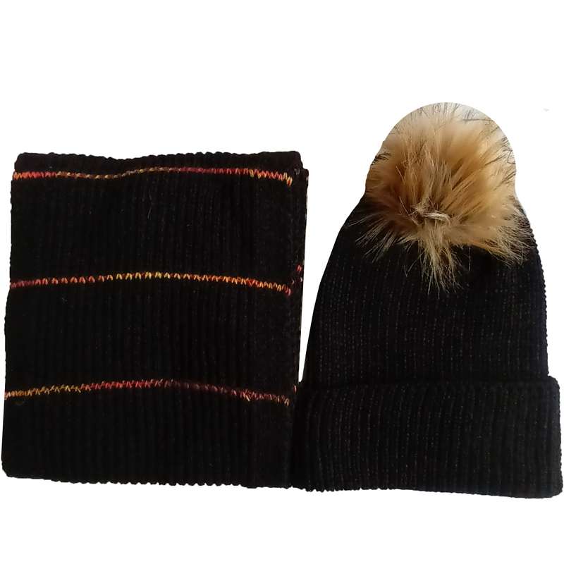 ست کلاه و شال گردن بافتنی مدل 2021