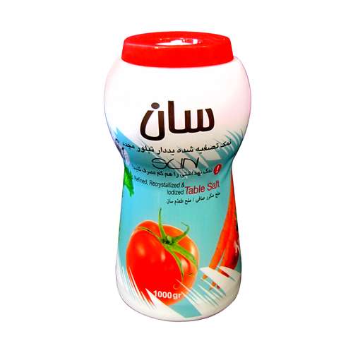 نمک یددار تصفیه شده تبلور مجدد سان - 1000 گرم