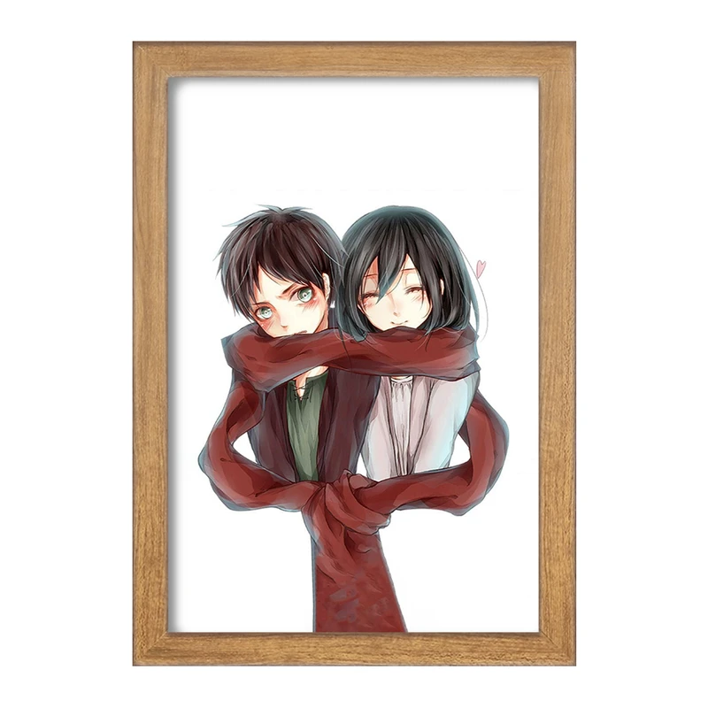 تابلو خندالو مدل میکاسا و ارن انیمه اتک آن تایتان Attack on Titan  کد 18567