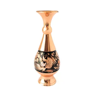 گلدان مسی مدل الماس تراش L02