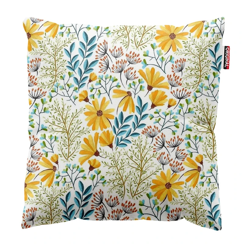  کوسن پاد آفرین طرح گل کد 2875 سایز 30*30 سانتی متر