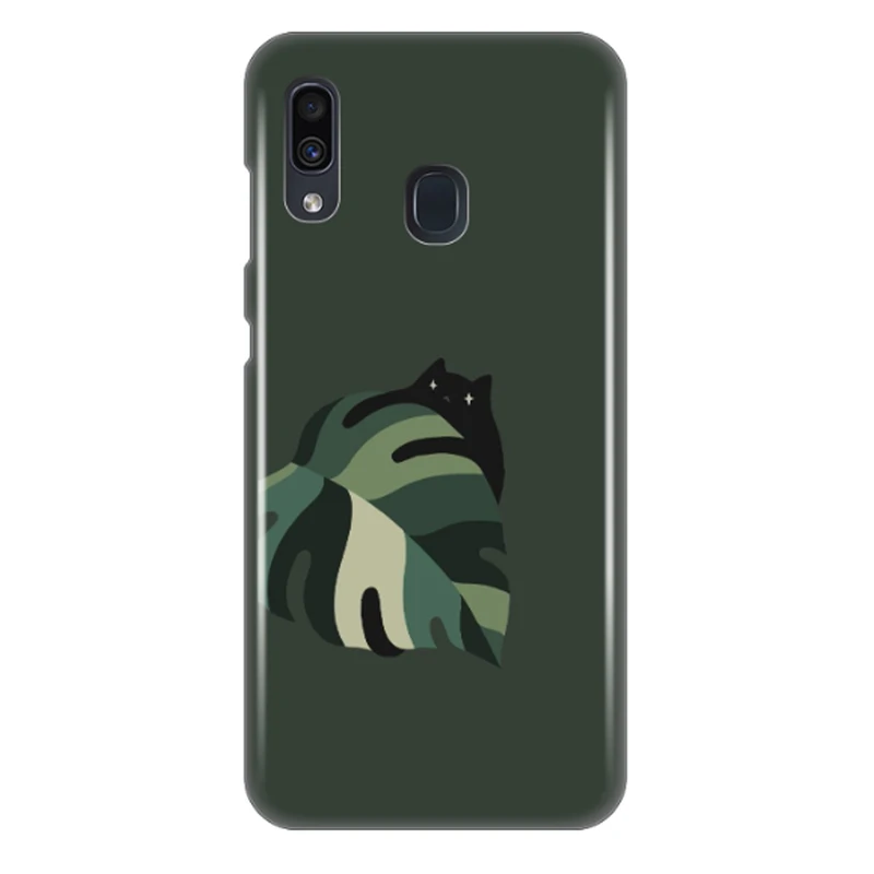 کاور طرح گربه و برگ کد DIMO-048 مناسب برای گوشی موبایل سامسونگ Galaxy A30 / Galaxy A20