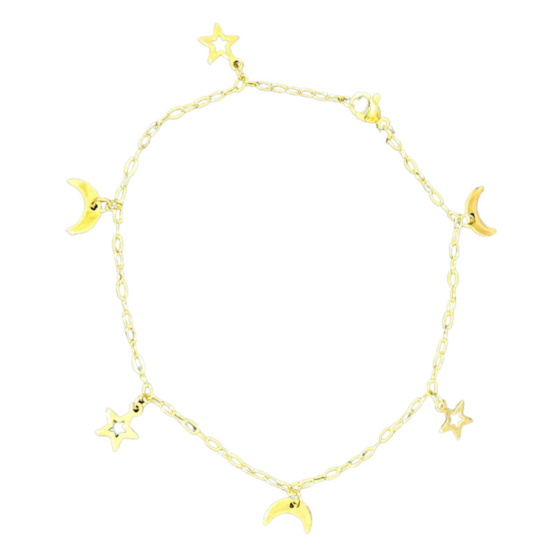 پابند زنانه مدل ستاره و ماه کد 30