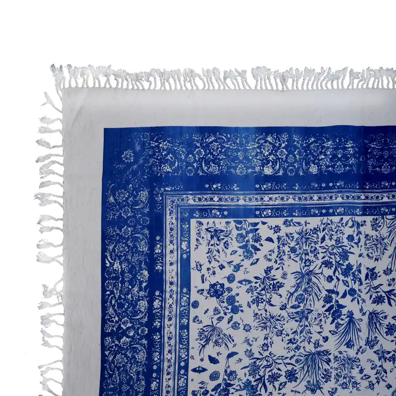 رومیزی چاپ دستی مدل گل باغ همسایه کد 182