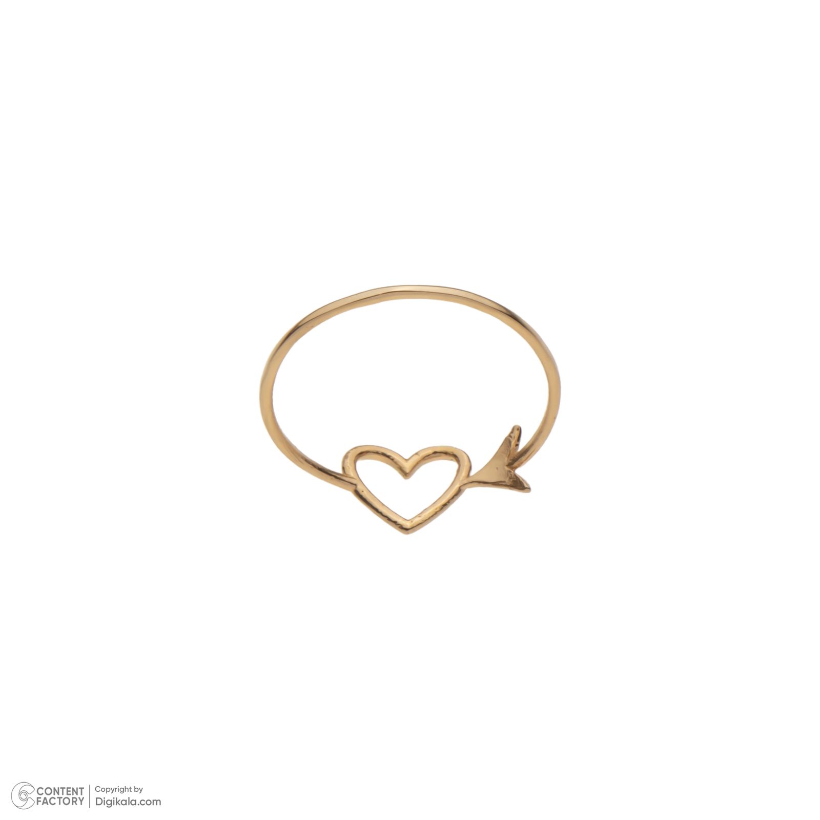انگشتر طلا 18 عیار زنانه گلدم مدل قلب R-3070020 -  - 3