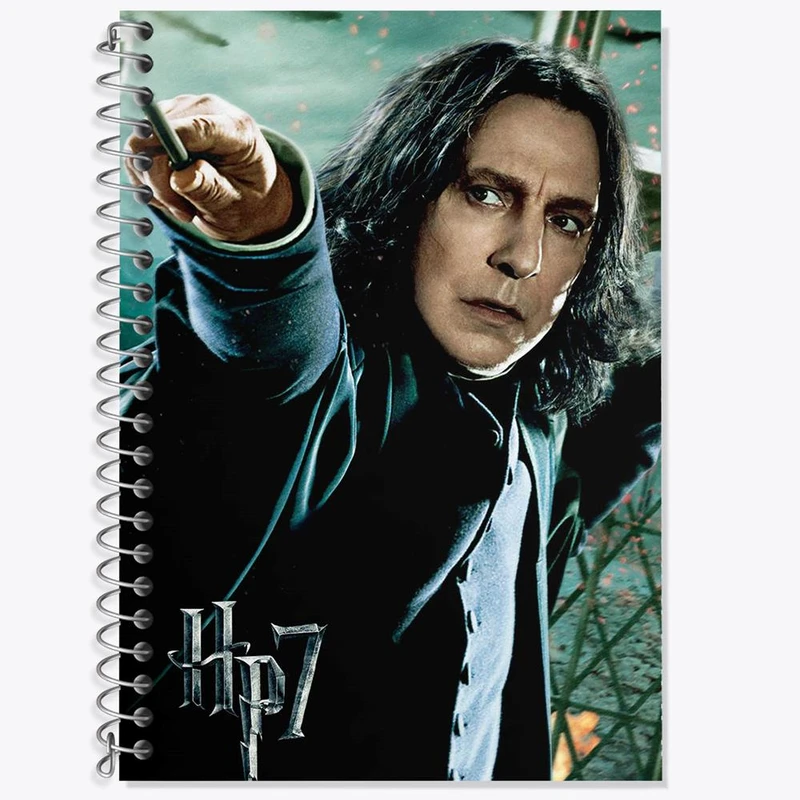 دفتر زبان 50 برگ خندالو مدل سه خط طرح اسنیپ هری پاتر Harry Potter کد 2901