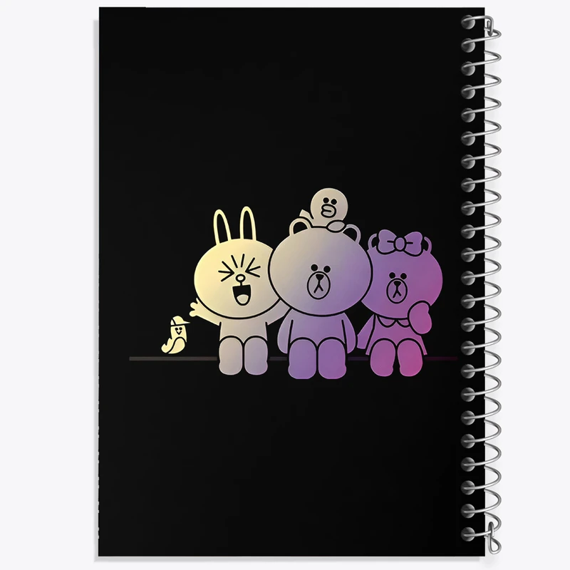 دفتر نقاشی 50 برگ خندالو طرح استیکر لاین کد N4553